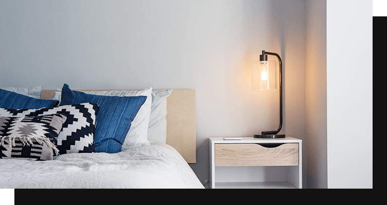 LIGHTホテルのベッドルーム