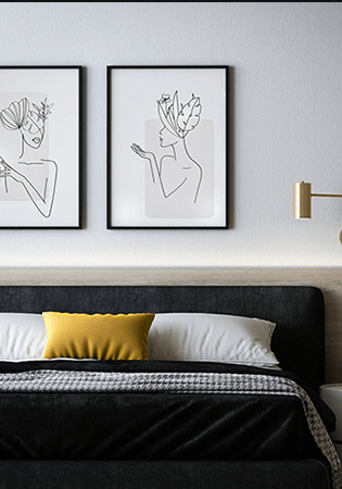 ラグジュアリールームのベッド