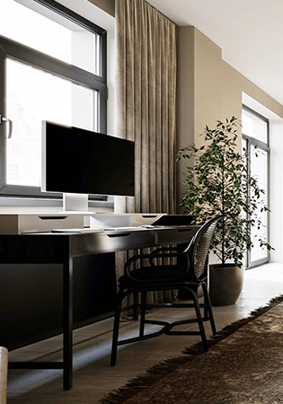 プレミアムルームのデスク